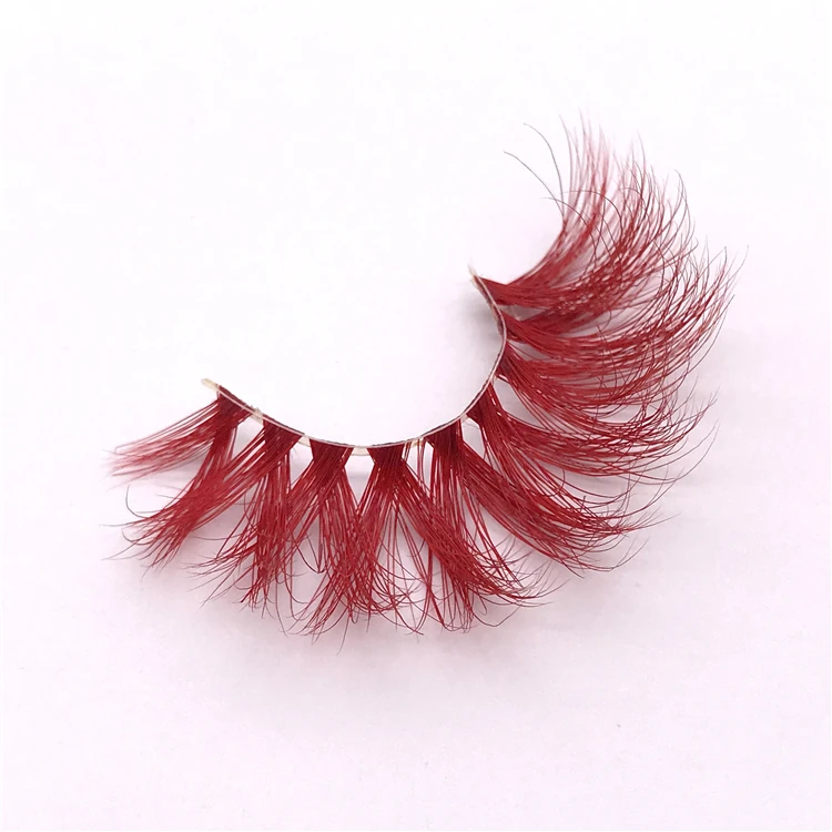 New color 3D luxury mink lashes wholesale natural long individual thick fluffy colorful false eyelashes Makeup Extension Tools