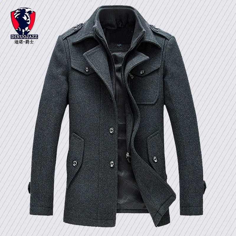 

New arrival fashion mens jackets version of woolen men's jacket double collar warm woolen coat casual warm jacket PP255177