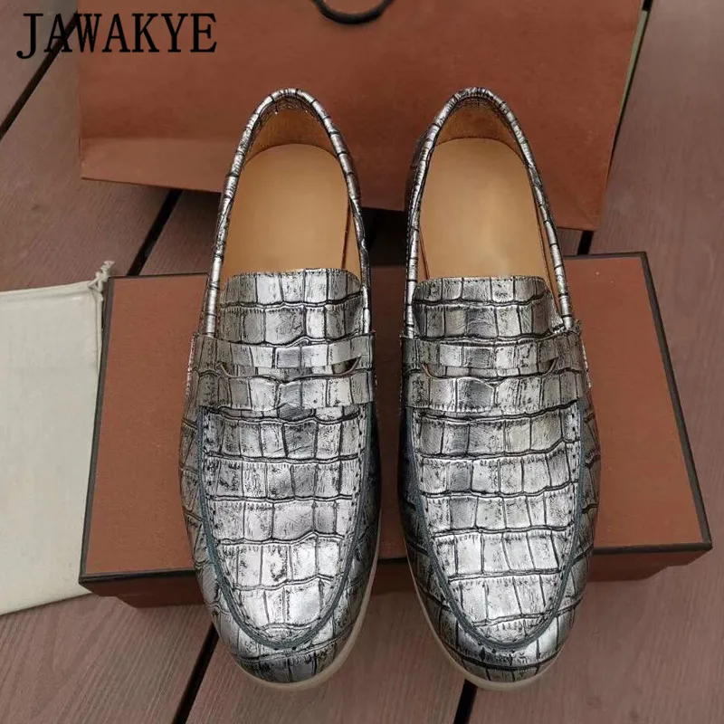 crocodile flat shoes