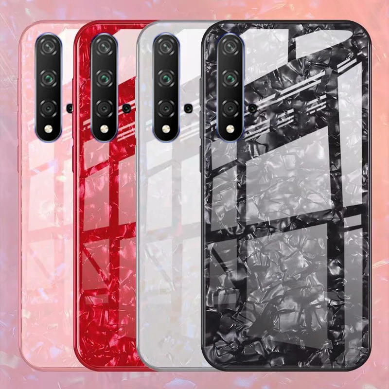 

Marble Tempered Glass case for Huawei Honor 20 Pro honor20 2pro Nova 5T nova5t Soft TPU Protection on Honor 20 Phone Back Covers