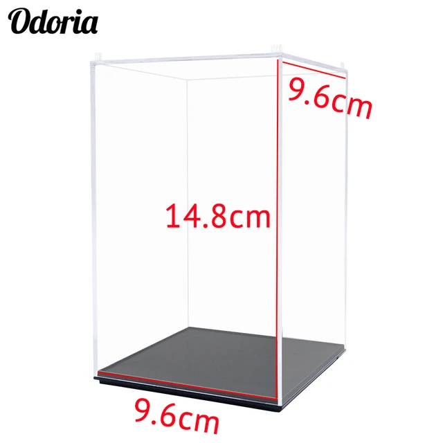 Odoria 21/24/31/37/40cm Acrylique Presentoir Vitrine Transparent Plexiglas  Boite Exposition pour Collection Maquette Figurine 1/35 1/72 1/48