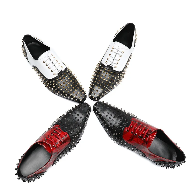 

Loafers Male Cowhide Pointed Casual Leather Korean Style Basket Genuine Leather Full Grain Leather Cow Leather Slip-on