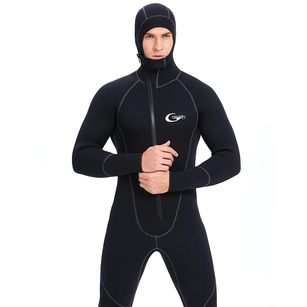 

YONSUB Scuba Front Zipper 5MM Long or Short Sleeves Neoprene Men Diving Snorkeling Wetsuit Underwater Hunting Surfing Swimsuit