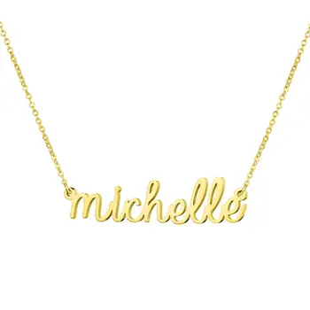 

New Customized Necklace Stainless Steel Necklace Nameplate Choker Pendant English Name Jewelry Necklace 45 Fonts AAA Quality