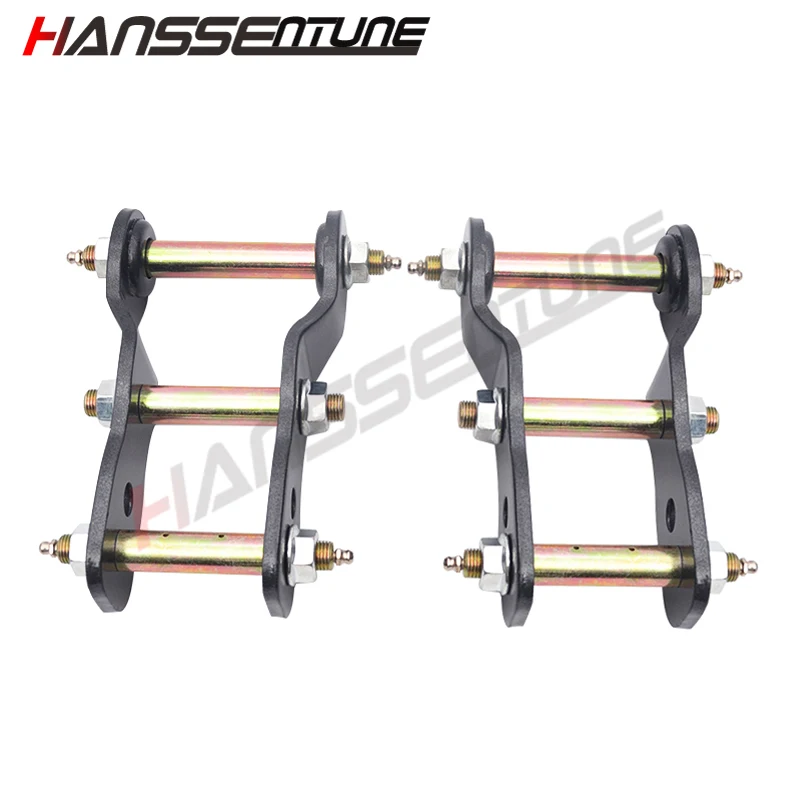 

HANSSENTUNE 4x4 Extended Greasable Shackles Kits 2" Rear Suspension Spring Rear Lift Kits for HILUX SR 166/Ranger 2009