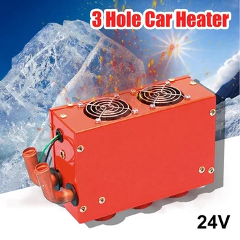 

24V 60W 3 Hole Heating Fans Truck and Car Winter Auto Heater Warm Dryer Glass Defroster Window Heater for Tractors, Trucks, Buse