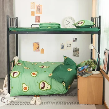 

King Queen 5 size bedding set duvet cover set Korean bed sheet + duvet cover + pillowcase avocado fish bed cover bed linen set