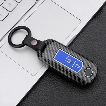 

Car Carbon Fiber Style+Silicone Key Case Cover For Mazda 2 3 5 6 CX-3 CX-5 CX-7 CX-9 Speed Miata MX5 Shell Protector 2 3 4Button