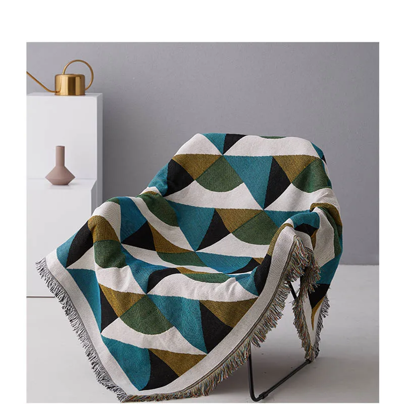 

Geometric Sofa Armchair Recliner Cover Slipcover Home Furniture Protector Case Canap Couch Plaid Bedspread