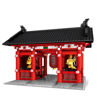 

2017+Pcs Oriental Street View Bricks Kaminarimon Construction Toy Small Particle Building Kit block assembly toys Children gifts