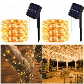 

Solar String Fairy Lights 10m 100LED / 20m 200 LED Waterproof Outdoor Garland Solar Power Lamp Christmas For Garden Decoration
