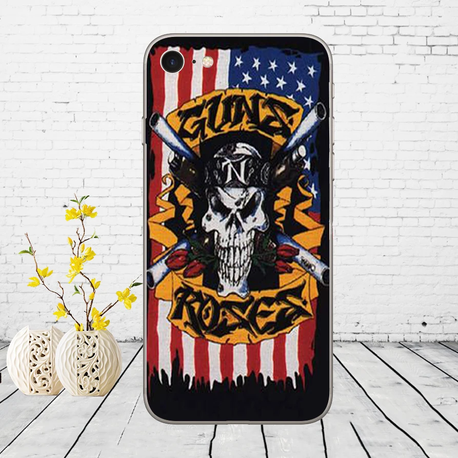 12 35DD guns n roses Мягкий силиконовый чехол для iPhone 5 5S SE 6 6s 8 plus 7 7 Plus X XS SR MAX чехол - Цвет: 12
