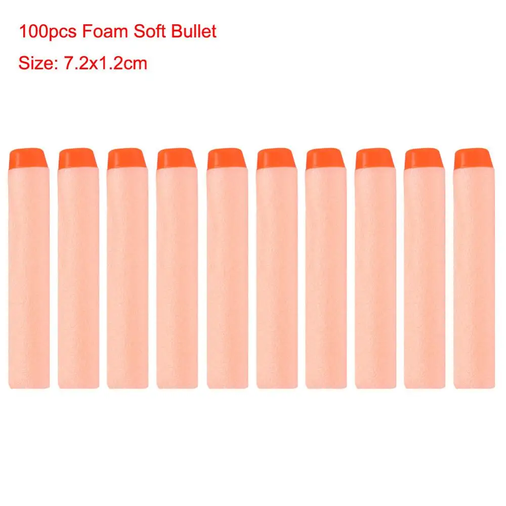 100pcs Bullet 3 Для игрушек Стрельба Цель дети звук свет съемки игры Высокая точность забивание Авто Сброс электрический пистолет принадлежности с мишенями - Цвет: 100pcs Bullet 3