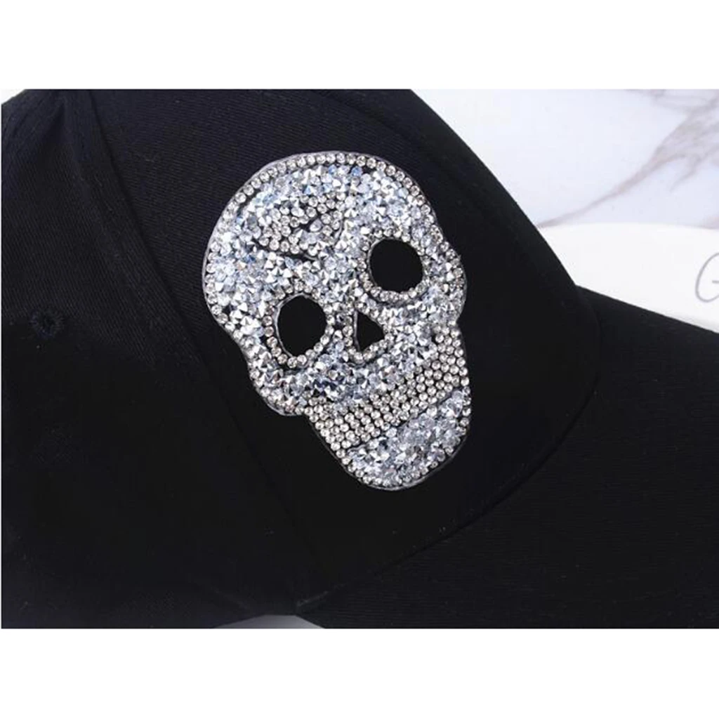 6Pcs Cool Skull Embroidered Iron On Patches Cute Sewing On Patches Appliques for Clothes Jackets Hats Backpacks Jeans