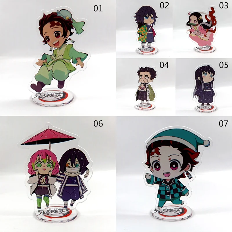 Аниме Demon Slayer: Kimetsu no Yaiba Kamado Tanjirou Nezuko акриловая модель на подставке игрушки