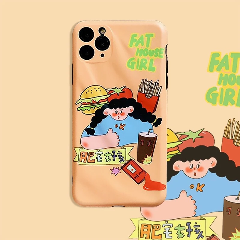 

Water print - fat girl mobile phone soft shell for Apple 6P 7P 8P XXR case, for iPhone 6 6S 7 8 XS Max 11Pro Max case