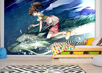 

[Self-Adhesive] 3D Spirited Away 856273194 Japan Anime Wall Paper mural Wall Print Decal Wall Murals