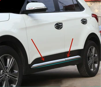 

Accessories for Hyundai ix25 2017 2018 2019 Car Door Body Decoration Strip ABS Chrome Styling Exterior Trim Cover 4 pçs