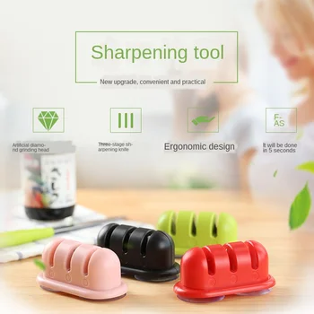 

Kitchen Household Sharpening Stone Manual Three-stage Mini Suction Cup Multifunctional Sharpening Artifact