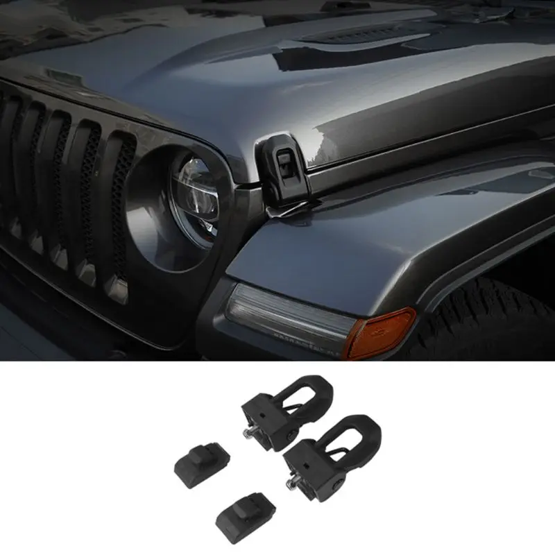Jeep Wrangler JL OEM замок-задвижка защелка капота из нержавеющей стали комплект для Jeep Wrangler JK JL LX9C