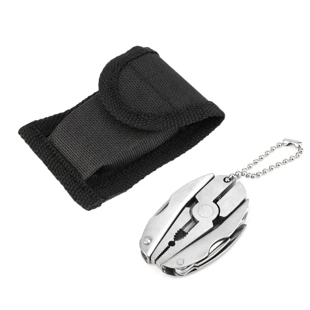 

1PC Outdoor Mini Folding Multi-Functional Plier Clamp Keychain Outdoor Hiking Camping Tool Multitools