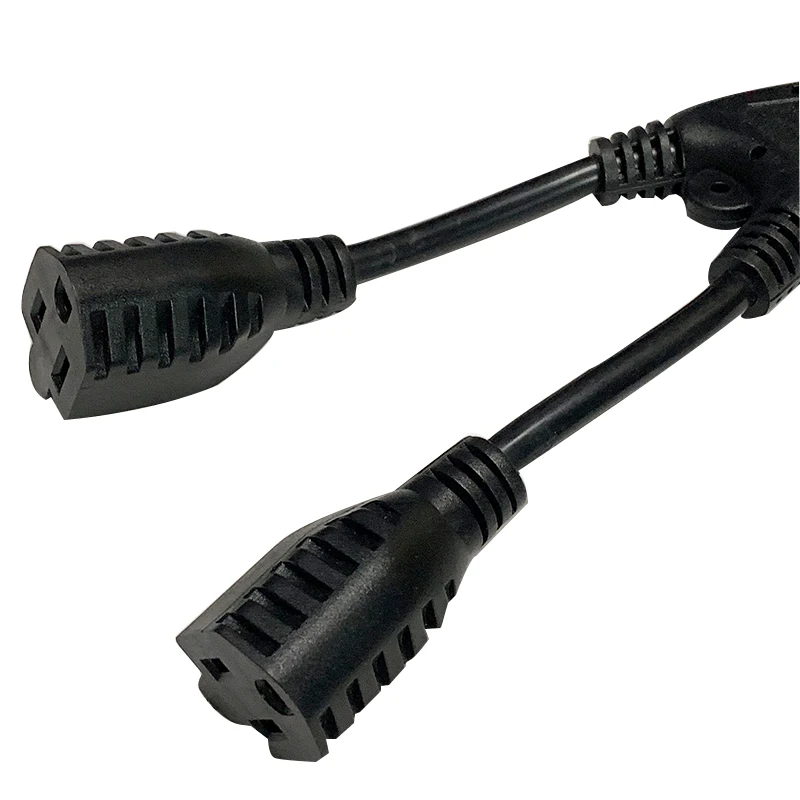 0,3 м 3* 18AWG C14-2* 5-15R IEC320 C14 штекер 2* US 5-15R женский y-сплиттер удлинитель питания Шнур адаптер питания 10A/15A