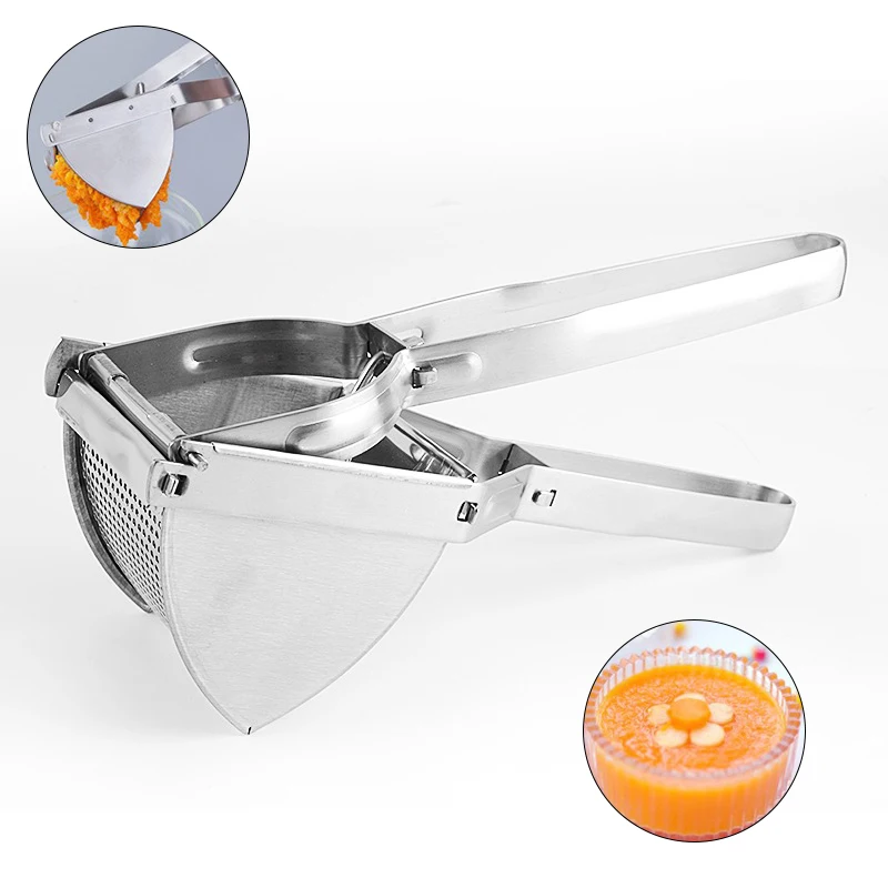 Holaroom Manual Potato Presser Stainless Steel Potato Masher Multifunction Mash Pumpkin Mashed Making Tool Kitchen potato masher