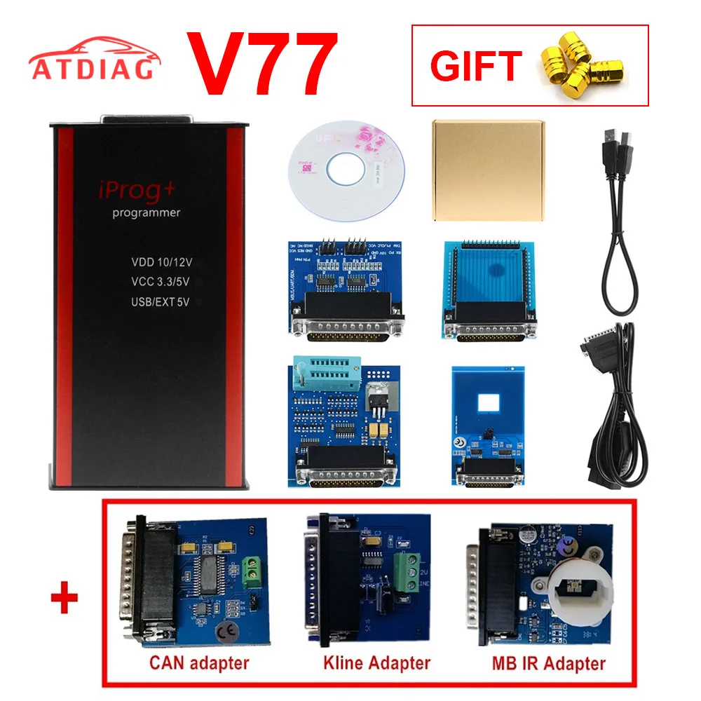 

2019 V77 IPROG Porgrammer IR MB Adapters IPROG CAN-BUS Adapter IPROG Kline adapter with best price