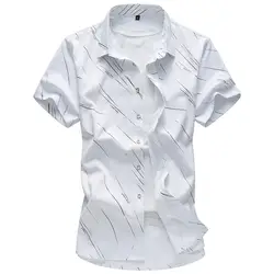 Трансграничной Для мужчин одежда новые летние Стиль Для мужчин Повседневное футболка с коротким рукавом-Стиль печатных Для мужчин большой