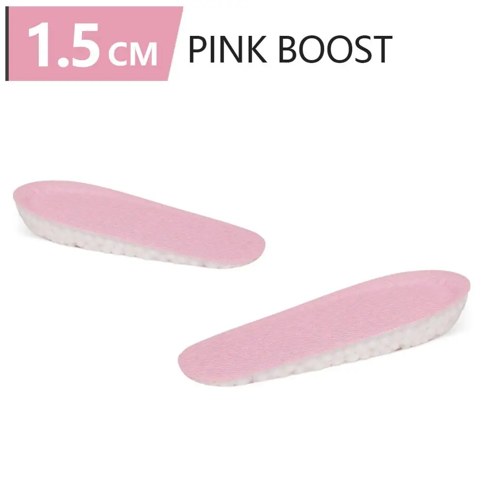 Pink 1.5CM 3ANGNI подушки силиконовые стельки для женщин 1,5/2,5/3,5 см Невидимый увеличивающие рост стельки для обуви на высоком каблуке Половина подошвы для обуви pad - Цвет: Pink 1.5CM