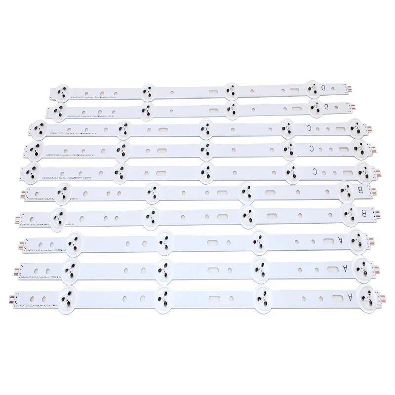 led backlight 4 5lamp for samsung 40inch tv svs400a73 40d1333b 40l1333b 40pfl3208t lta400hm23 svs400a79 40pfl3108t 60 10pcs LED Backlight Strip SVS400A73 SVS400A79_4LED 5LED ABCD Type For Samsung 40D1333B 40L1333B 40PFL3208T 40PFL3108T LTA400HM23