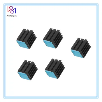 

5pcs Blue/Black Aluminum Heatsink 3D Printer Parts Stepper Motor Driver Cooling Heatsink Compatible with TMC2100 DRV8825 A4988