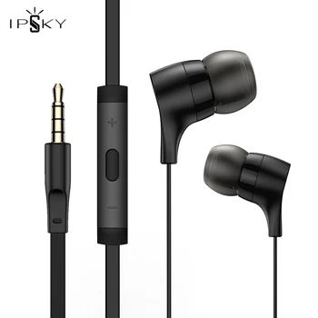

IPSKY Earphones Wired Sport Headsets With Built-in Microphone 3.5mm In-Ear Wired Headphones For Xiaomi iPhone Samsung Stereo MP3