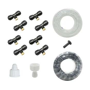 

Low Pressure Misting Cooling System Kit Atomizing Nozzles 6mm Slip lock Quick Connectors Humidify Watering Sprayer