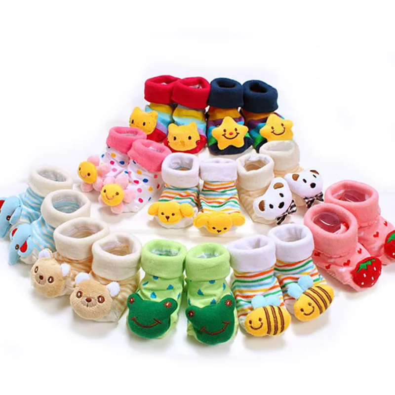 Girls Socks Slippers Shoes Boots Anti-Slip Newborn-Baby Winter Animal Cotton Cartoon