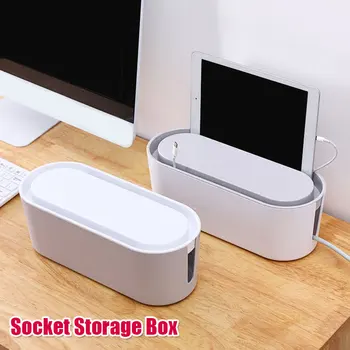 

Multi-Functional Cable Storage Box Plastic Household Supplies Container Office Desktop Wire Management Creative Table