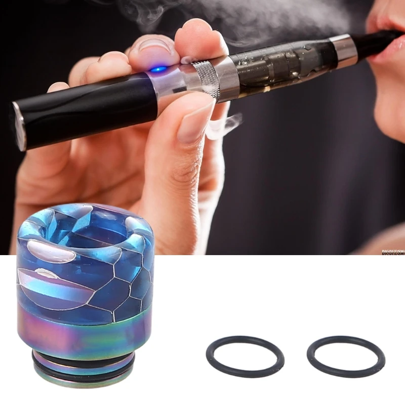 

Metal Resin Cigarette Holder Accessories Rainbow Mouthpiece for TFV8 Big Baby/TFV12 Snakeskin Pattern Drip Tip 810