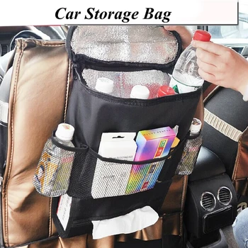 

Multi-function Car Container Bag Thermal Storage Bag Storage Bag Tissue Box Cover Chair Back Hanging Bag Bottle Food Toy Storage