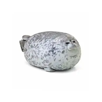 80cm 통통한 3D 참신 바다 사자 인형 성난 얼룩 인감 베개 플러시 인형 장난감 아기 잠자는 아이 소녀를위한 베개 선물을 던져