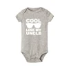 Cool Like My Uncle Newborn Baby Short Sleeve Romper Toddler Girl Boy Summer Clothes Ropa Outfit Infant Girl Clothes Best Present 3