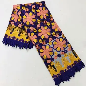 

Nigerian Wedding African Lace Fabric 5 yards Luxury French Net Lace Fabric White Green Swiss Guipure Lace for Dress