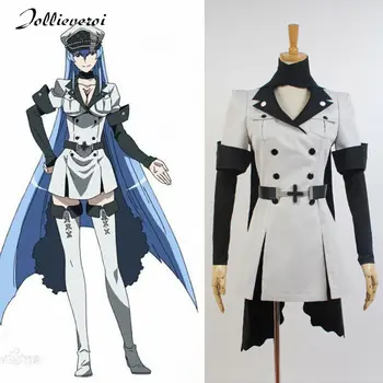 

anime Akame ga KILL! Esdeath Empire General Apparel Uniform Outfit Cosplay Costume halloween costumes for women adult Mens