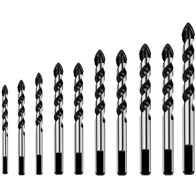 10Pcs Carbide Drill Bit Set for Ceramic 