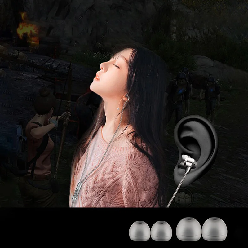 HiFi Game Headset Metal Wire Control Stereo Subwoofer Noise Reduction Headphone Speakers with MIC USB Earphone