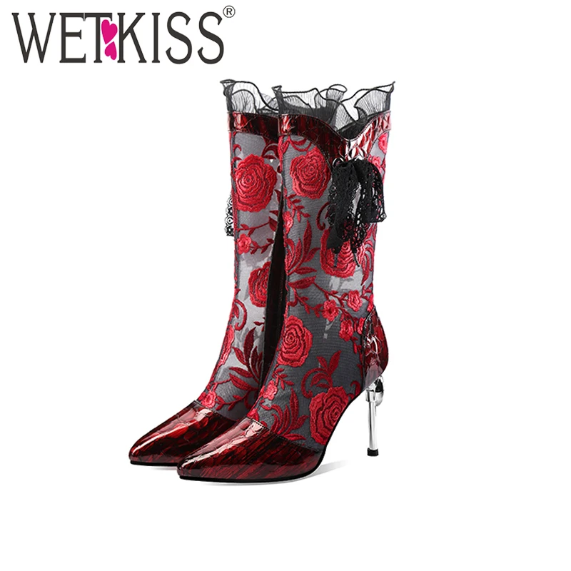 lotus mid calf boots