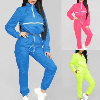 

2020 Sexy Women Tracksuit Yoga Set Reflective Jacket Fitness Sportswear Windbreaker Sports Outdoor Loose Workout Gym Clothes