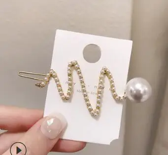 100 шт./лот DIY простой мульти дрель жемчужные буквы заколки для волос волна шпилька Инструменты для укладки волос аксессуары HA1386 - Цвет: 2