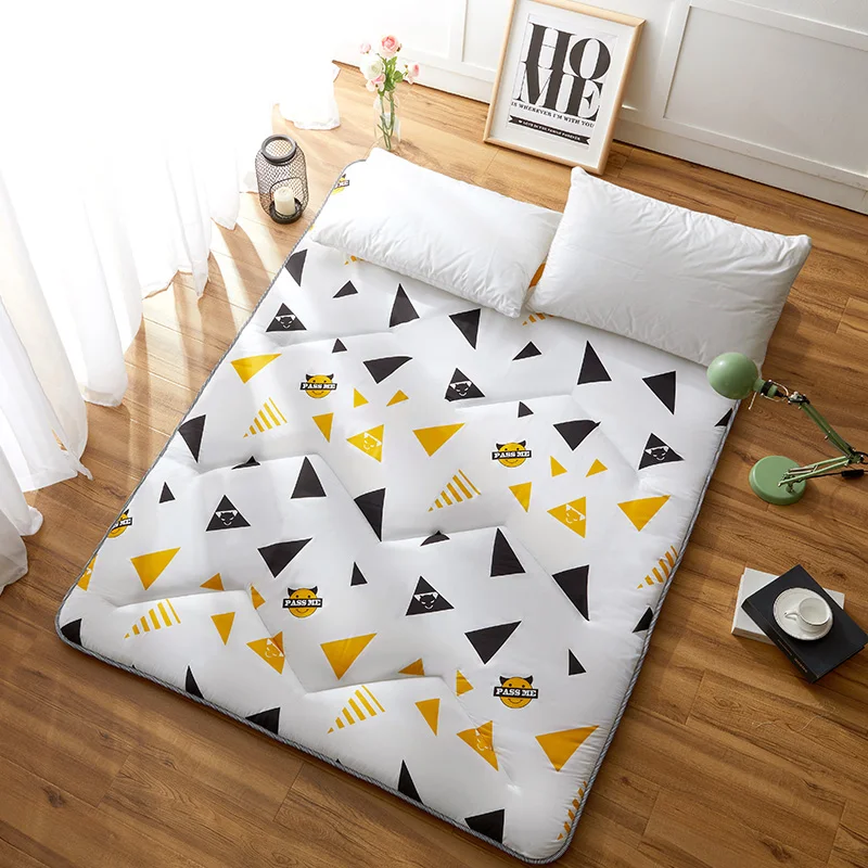Japanese Style Mattress Stripe Geometric Print Tatami Mat Anti-skid Thicken Mattress Bedroom Furniture Student Dormitory Bed Mat 1