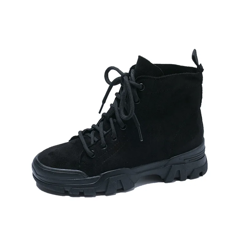 Spring Autumn Women Boots British Wind Students Military Boots Women's Boots Net Red Short Boots Winter Shoes Green