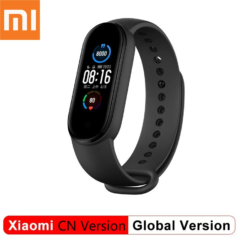 Предлагаемая ростовка Китай/Глобальная версия Xiaomi Mi Band 5 Смарт-браслет